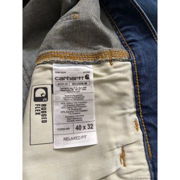 NWT Carhartt Rugged Flex Relaxed Fit Utility Jean Mens SZ 40X32 Med Wash Work - Picture 10 of 11